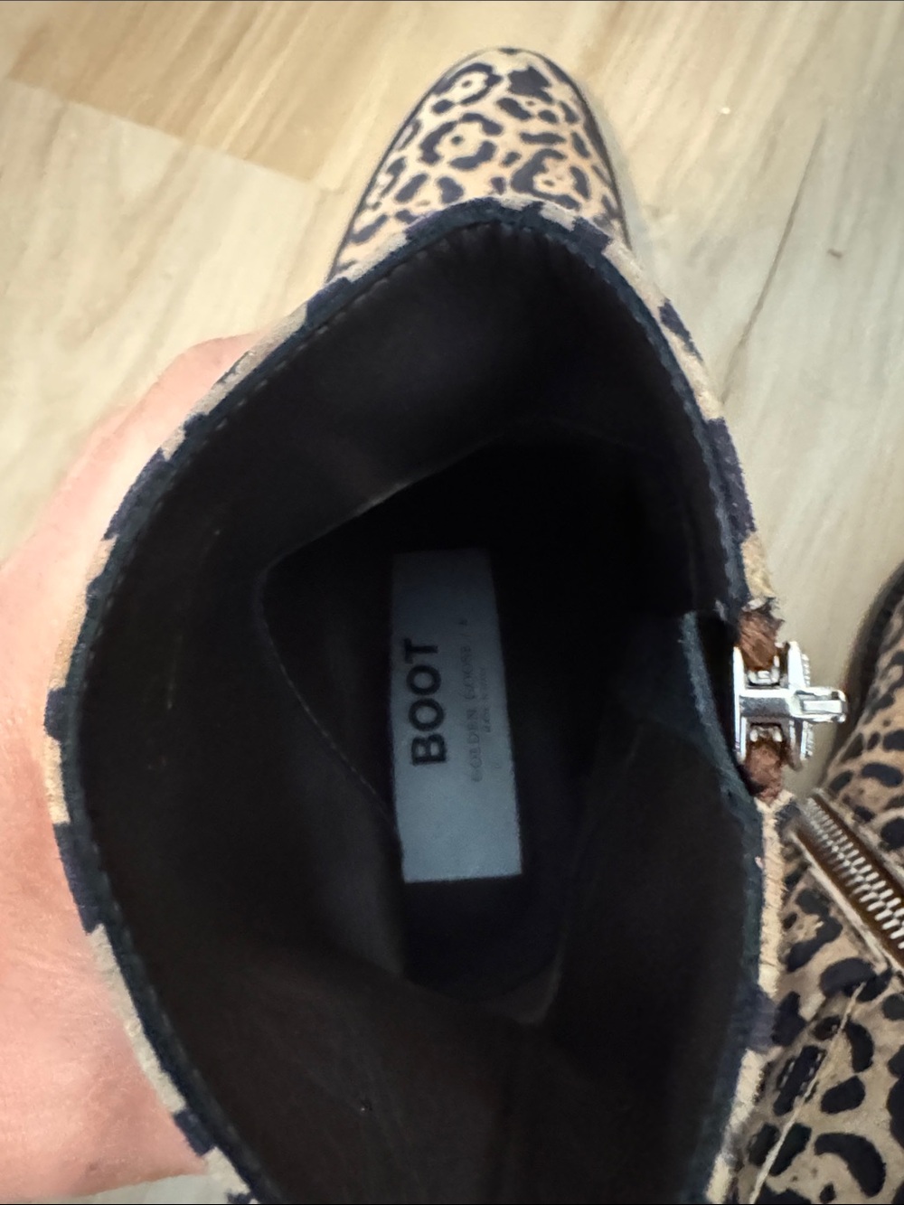 Golden Goose Leopard Print Ankle Boots in Tan and Black - Picture 2 of 6